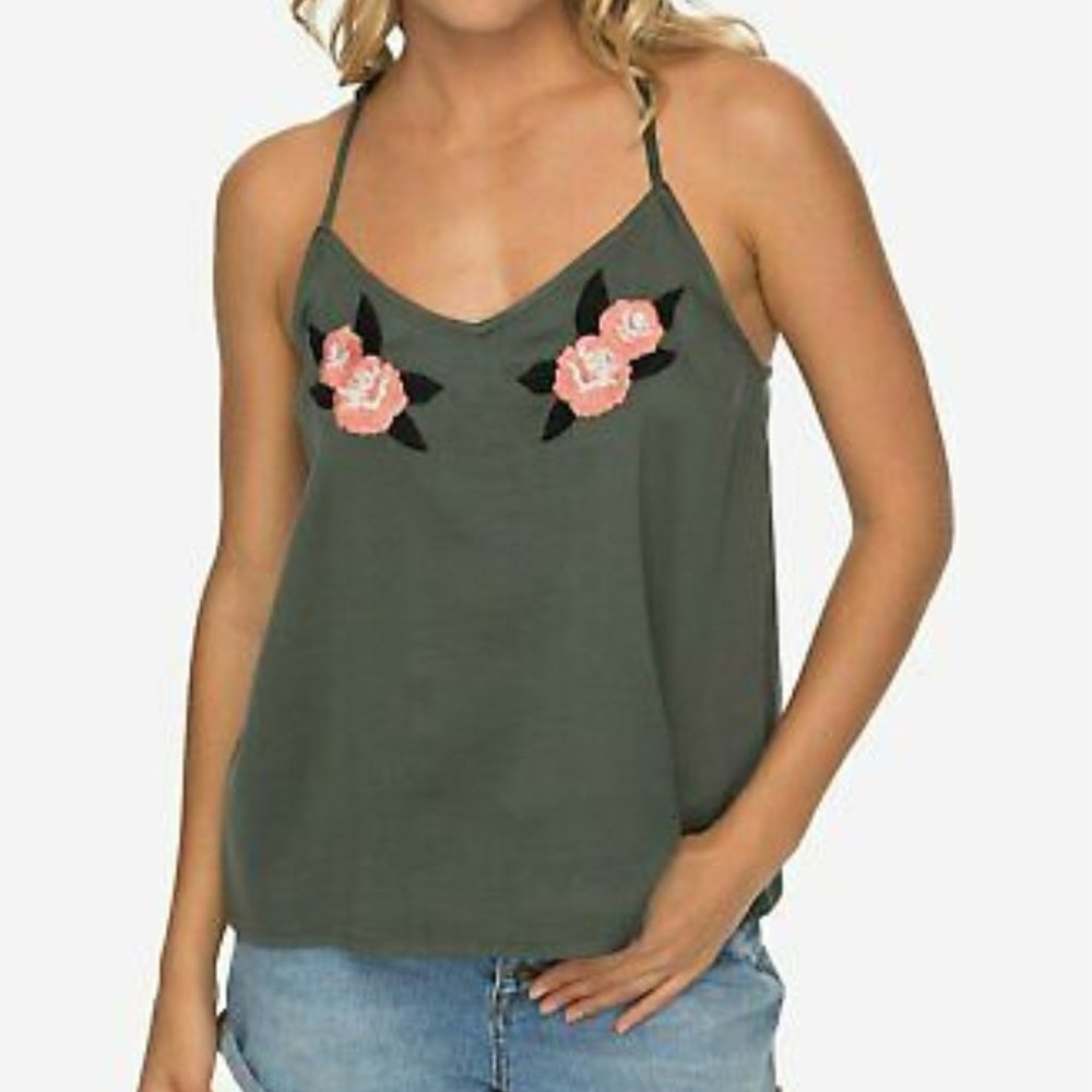 Roxy Olive Flower Tank